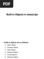 Built-In Objects in Javascript