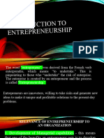 Lesson 1 Introduction To Entrepreneurship