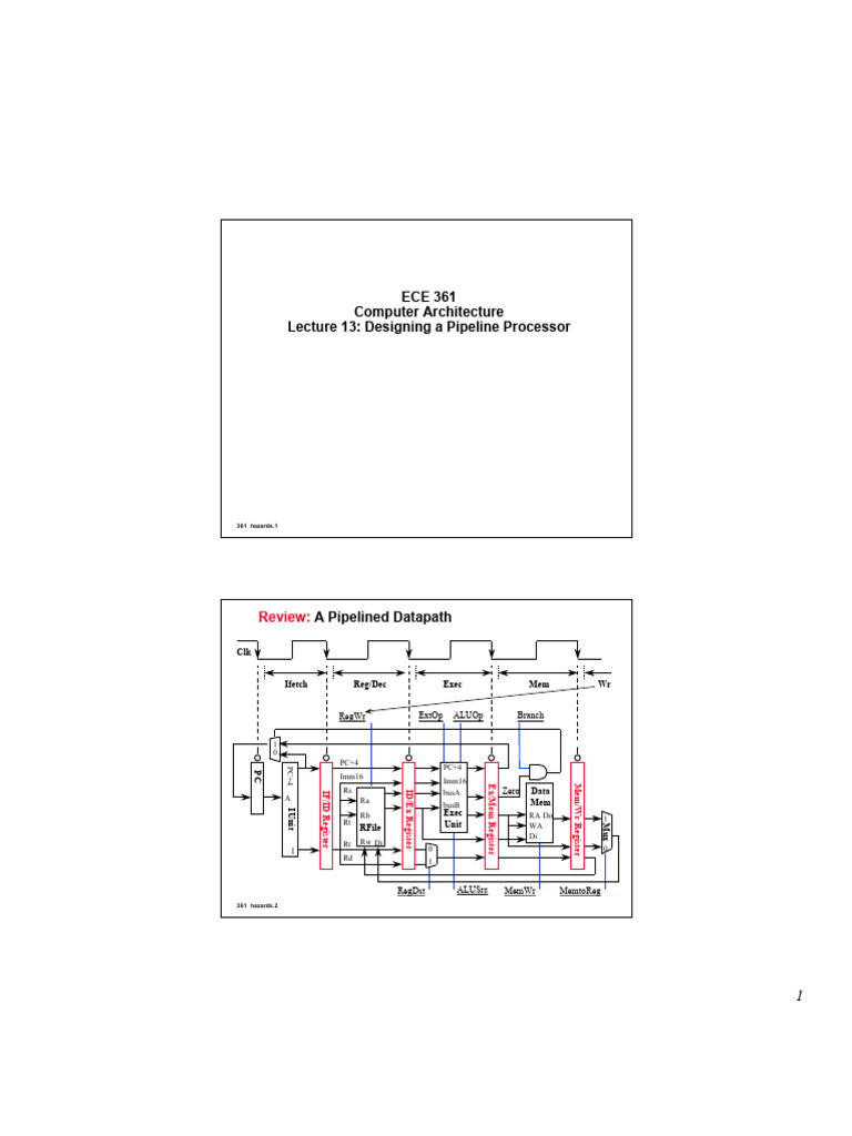Pipeline Processor Hazards Explained | PDF | Digital Electronics ...