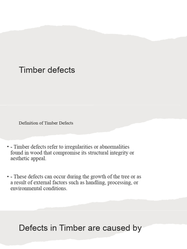 Timber Defects PDF