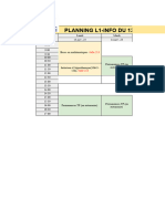 Planning L1 - Semaine 13 Novembre