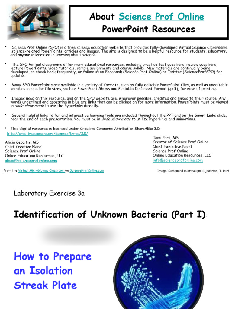Lab 3a Isolation Streak Plate Method PDF