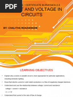 Current and Voltage in Circuits