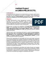 MBA Especialidad Project Management - URJC