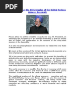 Prime Minister Address to the UN General Assembly