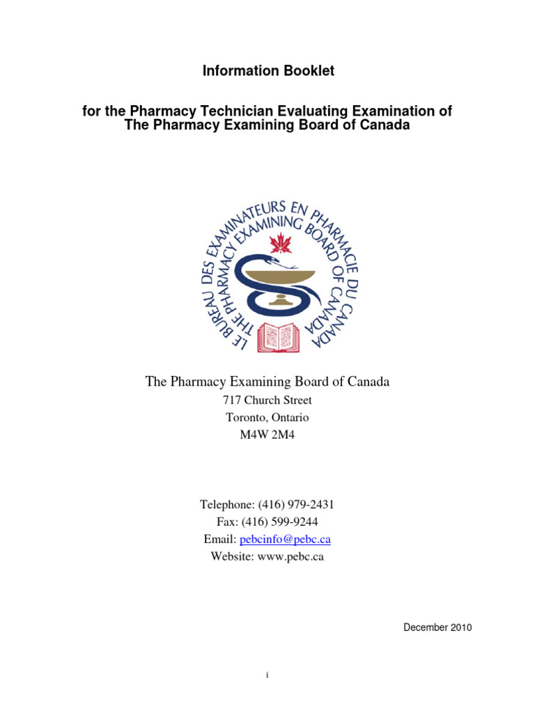 PTEval Booklet Dec 2010 | PDF | Pharmacist | Notary Public