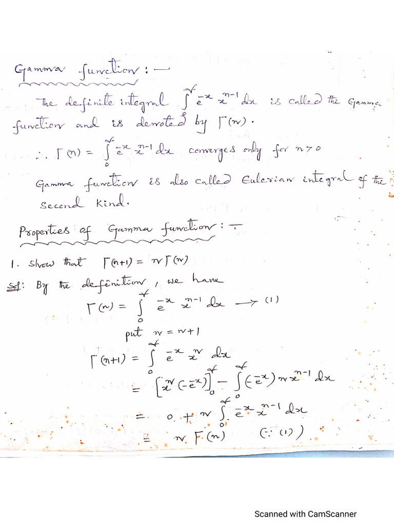 Beta And Gamma Functions Pdf