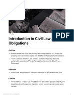 Introduction To Civil Law & Obligations