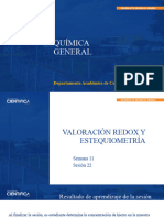 QUÍMICA GENERAL - PRA - SEM-11 - SESIÓN-22 - 2024 - Valoración REDOX