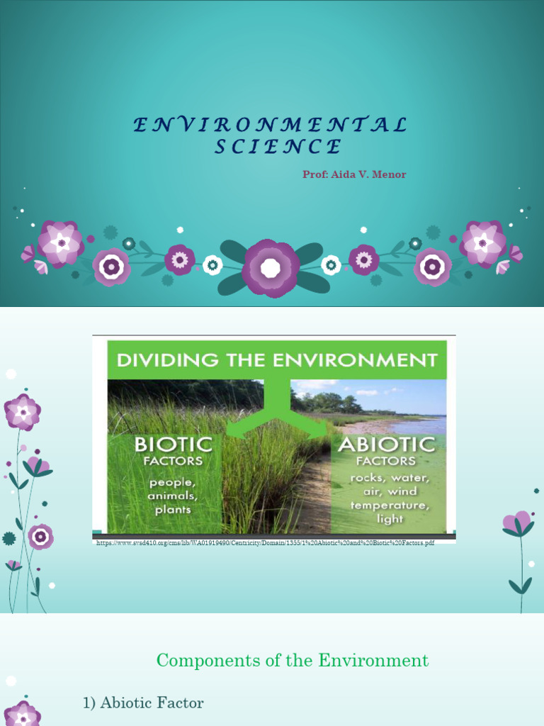 Abiotic and Biotic Factors Explained | PDF | Natural Environment ...