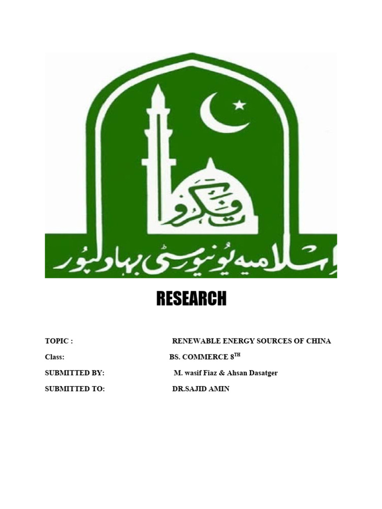 Reserch_file__CHINA[1]2 | PDF | Renewable Energy | Energy Development
