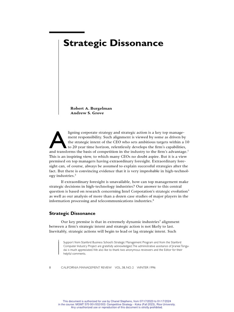 Strategic Dissonance PDF | PDF | Intel | Computer Memory