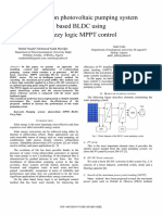 Optimization Photovoltaic Pumping System Based BLDC Using Fuzzy Logic MPPT Control