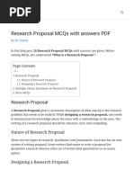 Research Proposal MCQs With Answers PDF - PhDTalks