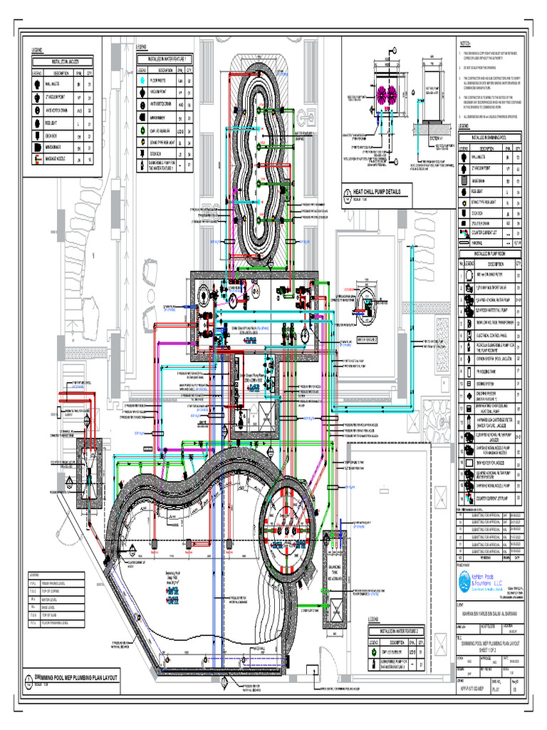 Swimming Pool MEP Plumbing Plan | PDF | Design | Architectural ...