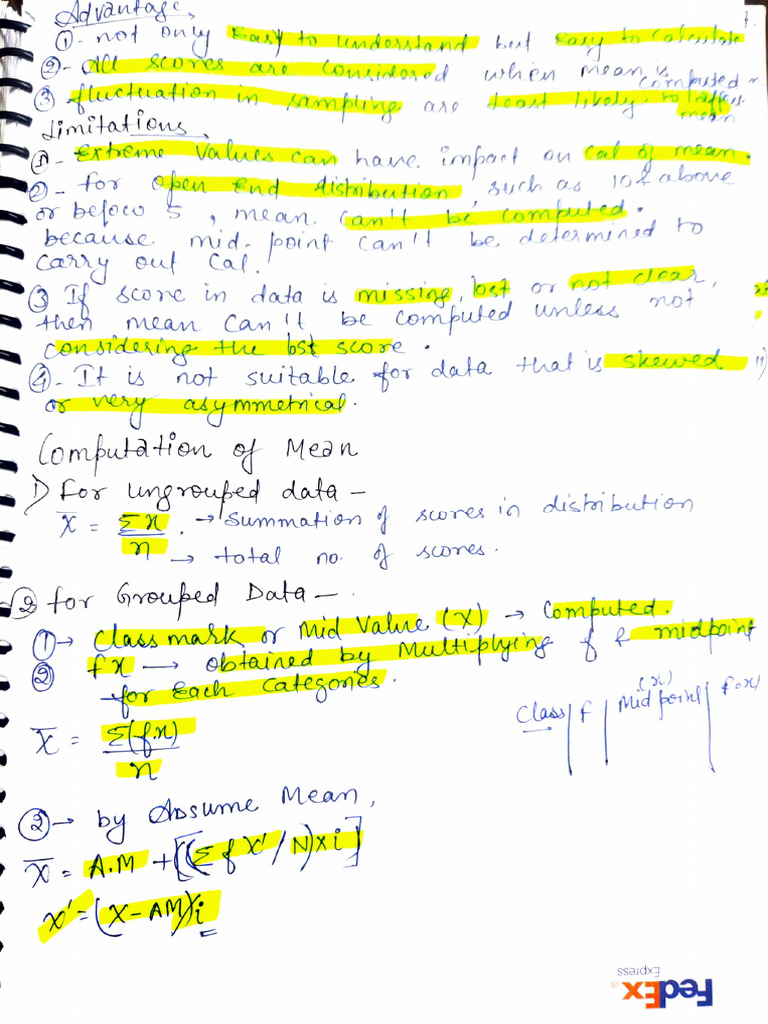 Mean Mode Median Pdf Statistics Statistical Theory
