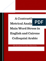 Mohamed Fathy Khalifa A Contrastive Metrical Analysis of Main Word