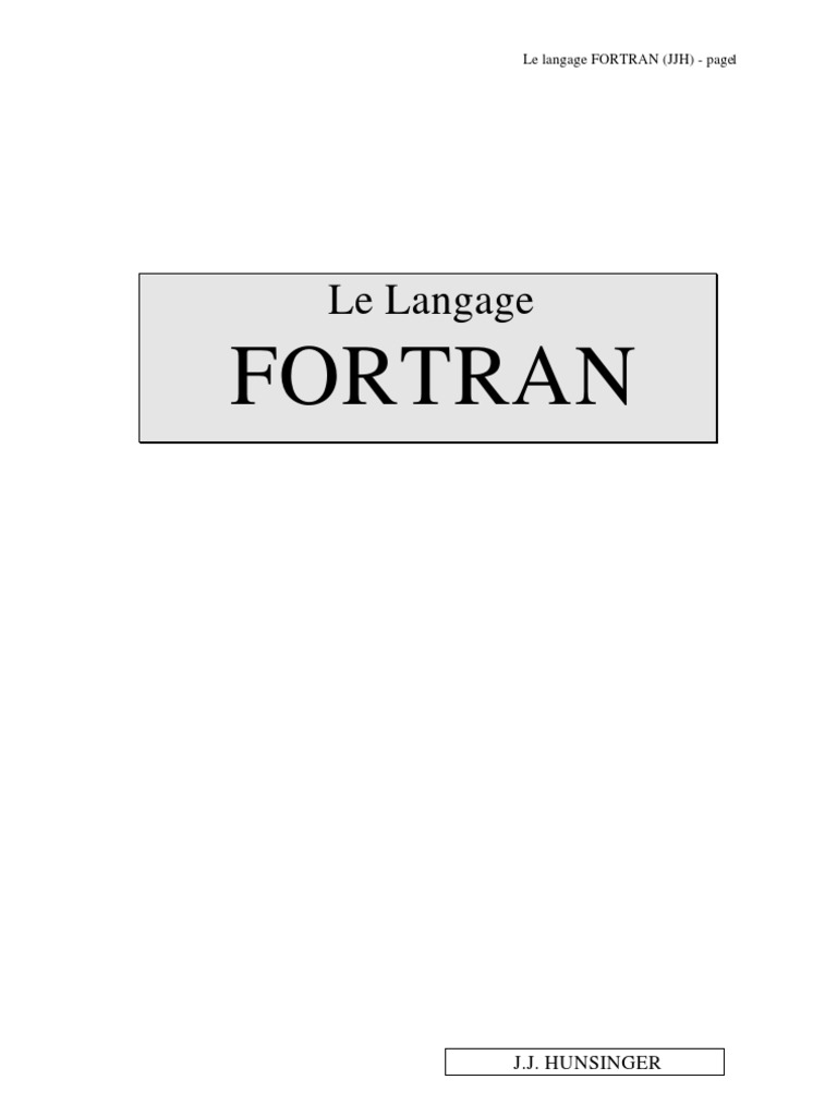 Fortran 77 - 90 | PDF | Structure de contrôle | Programme informatique