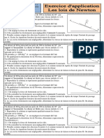 Exercice D'application Les Lois de Newton