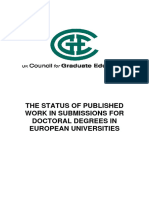 5 The Status of Published Work in Submissions For Doctorates in Europe 1998
