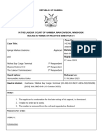 Uushona V Walvis Bay Cargo Terminal (HC-MD-CIV-MOT-GEN-2022-00206) (2023) NALCMD 649 (13 October 2023)