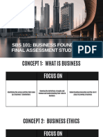 SBS 101 Final Assessment Study Guide