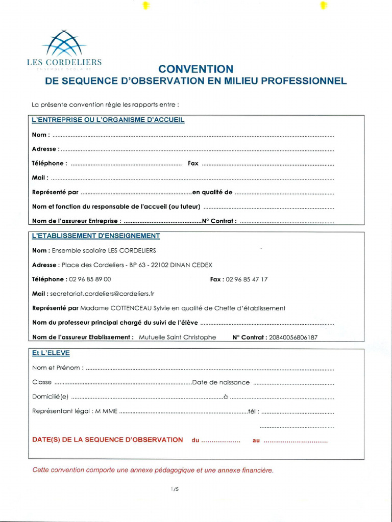 Convention Séquence Observation 2nde 2023 2024 PDF