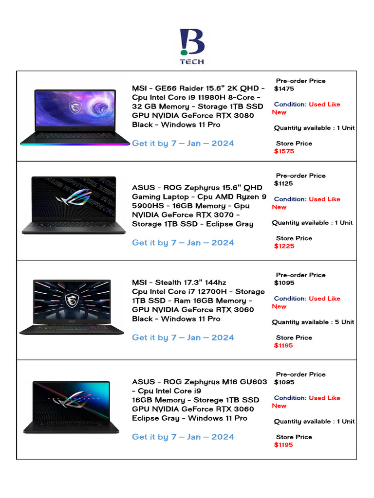 Gaming Laptops and PCs for Sale | PDF | Computer Engineering | Computer ...