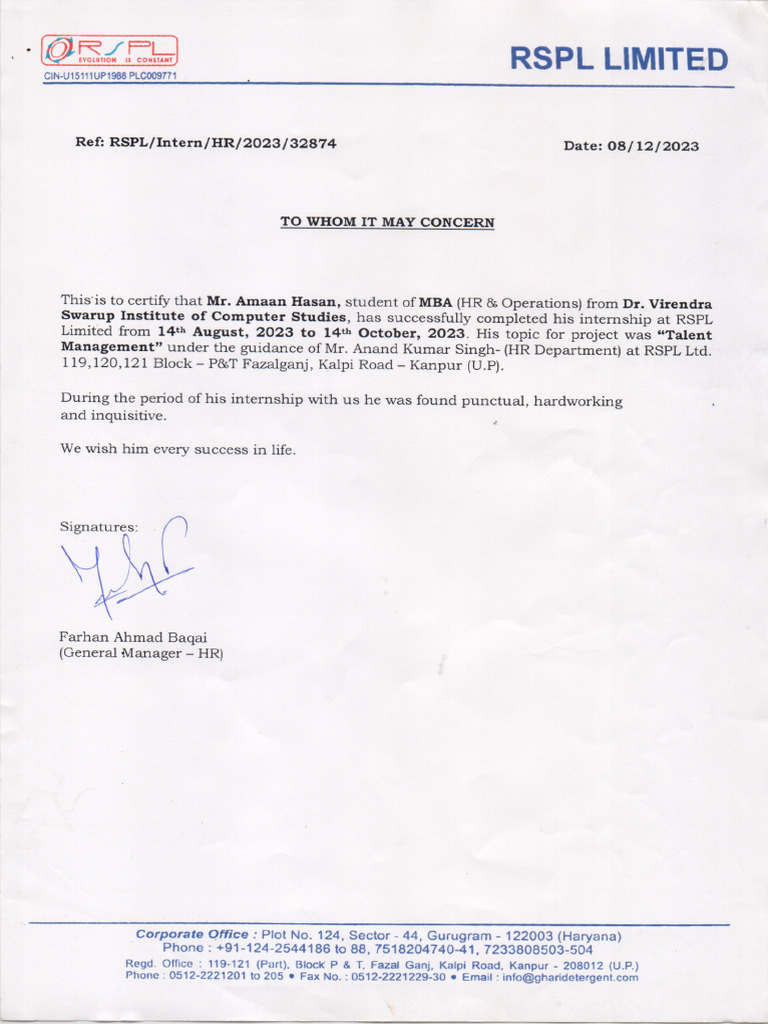 RSPL Limited | PDF