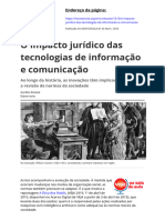 O Impacto Juridico Das Tecnologias de Informacao e Comunicacao