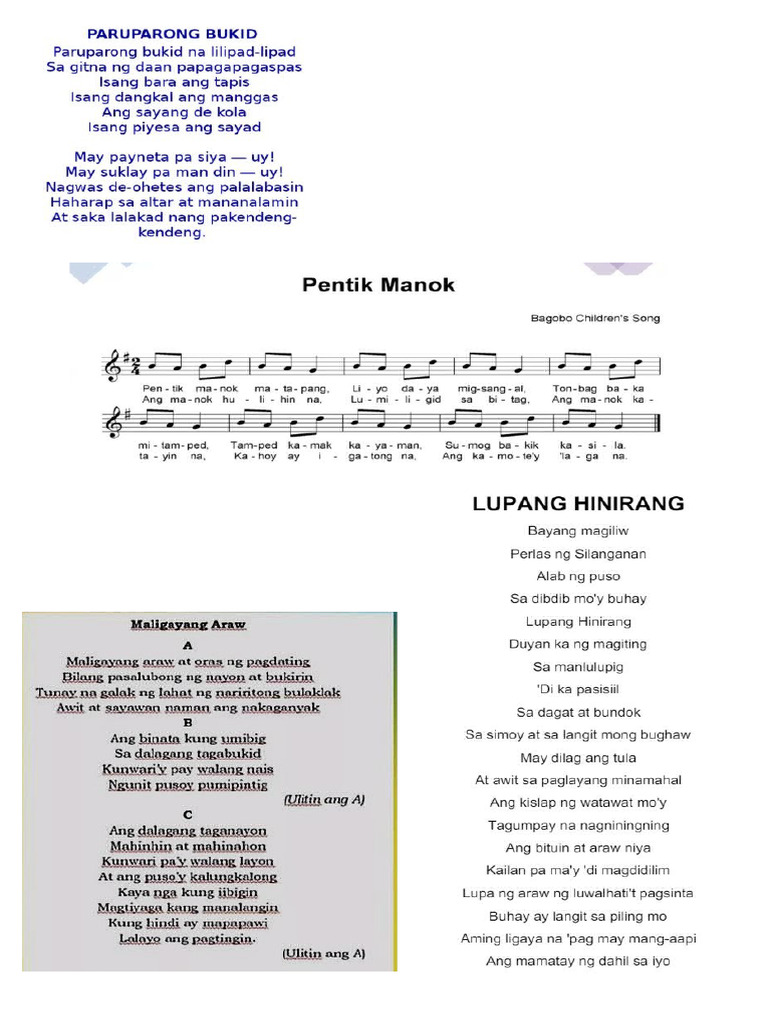 Song Lyrics Pdf