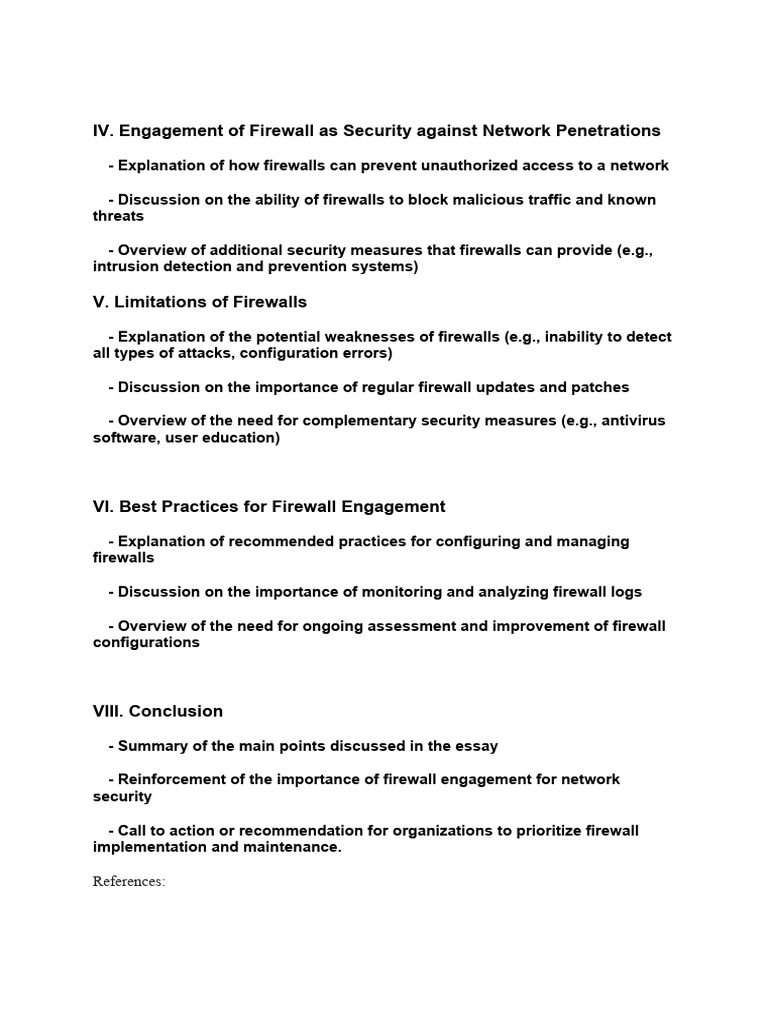 Engagement of Firewall As Security Against Network Penetrations (Note ...
