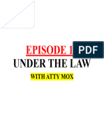 Under The Law Episode 14 3 Cases - 9165, Adultery and Ulp