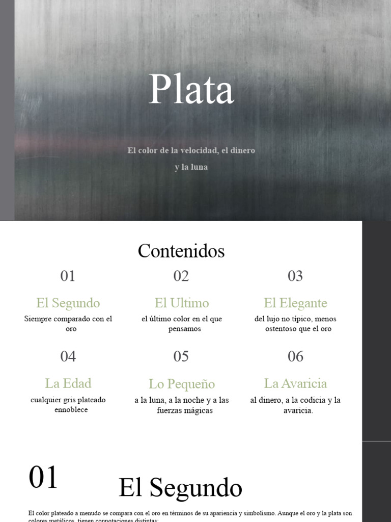 El Significado del Color Plateado | PDF | Color | Codicia