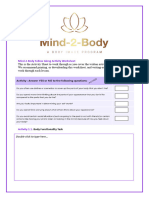 Mind-2-Body Activity Sheet 