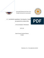 2.1 - Actividad de Aprendizaje 2 Investigación. Condiciones Sociales en Que Aparecen Las Escuelas Éticas