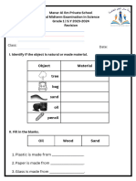 SCIENCE Revision - 2nd Midterm Exam