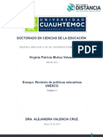 4.1 Ensayo Revisión de Políticas Educativas UNESCO - Muñoz - Virginia