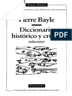 BAYLE, PIERRE - Diccionario Histórico y Crítico (Selección) (OCR) (Por Ganz1912)