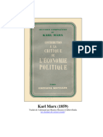 Karl Marx (1859), Contribution À La Critique de L'économie Politique