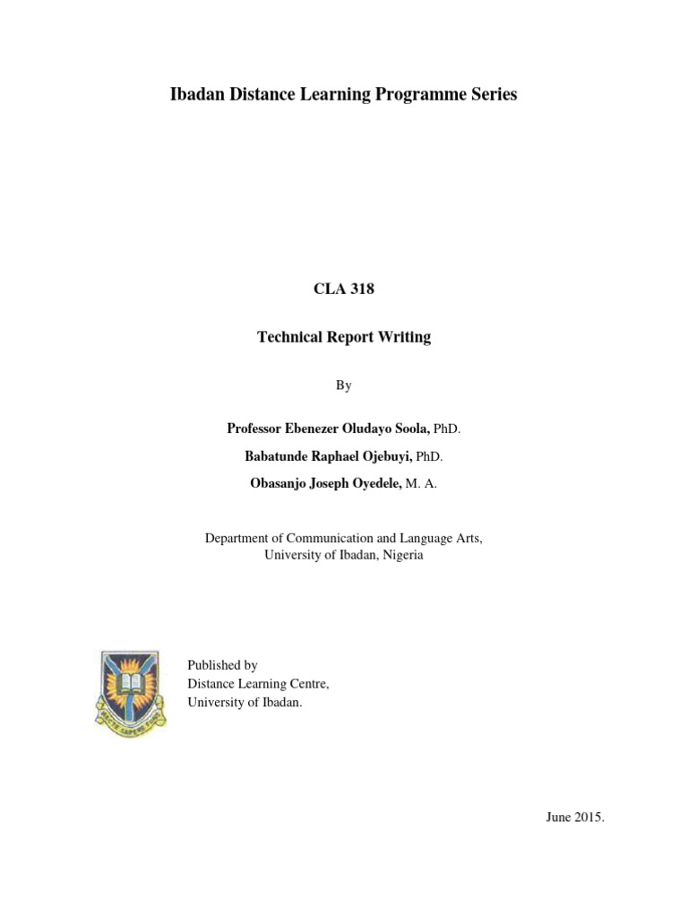 CLA 318 - Technical Report Writing | PDF | Deductive Reasoning ...
