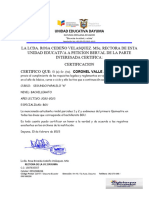 Certificado de Matricula