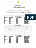 1 Und 2 Vergangenheit Hoeren Halten Zeigen