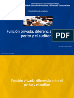 Función Privada, Diferencia Entre El Perito y El Auditor: Facultad de Ciencias Contables y Finanzas Corporativas