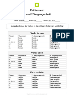 1 Und 2 Vergangenheit Lernen Ueben Spielen