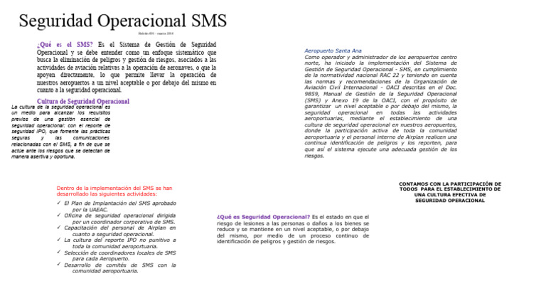 Seguridad Operacional Sms Pdf Aeropuerto