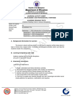 English For Academic and Professional Purposes - Outlining MELC 3 - LAS