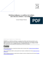 Medicinas Indígenas e As Políticas Da Tradição - Entre Discursos Oficiais e Vozes Indígenaas. LUCIANE FERREIRA