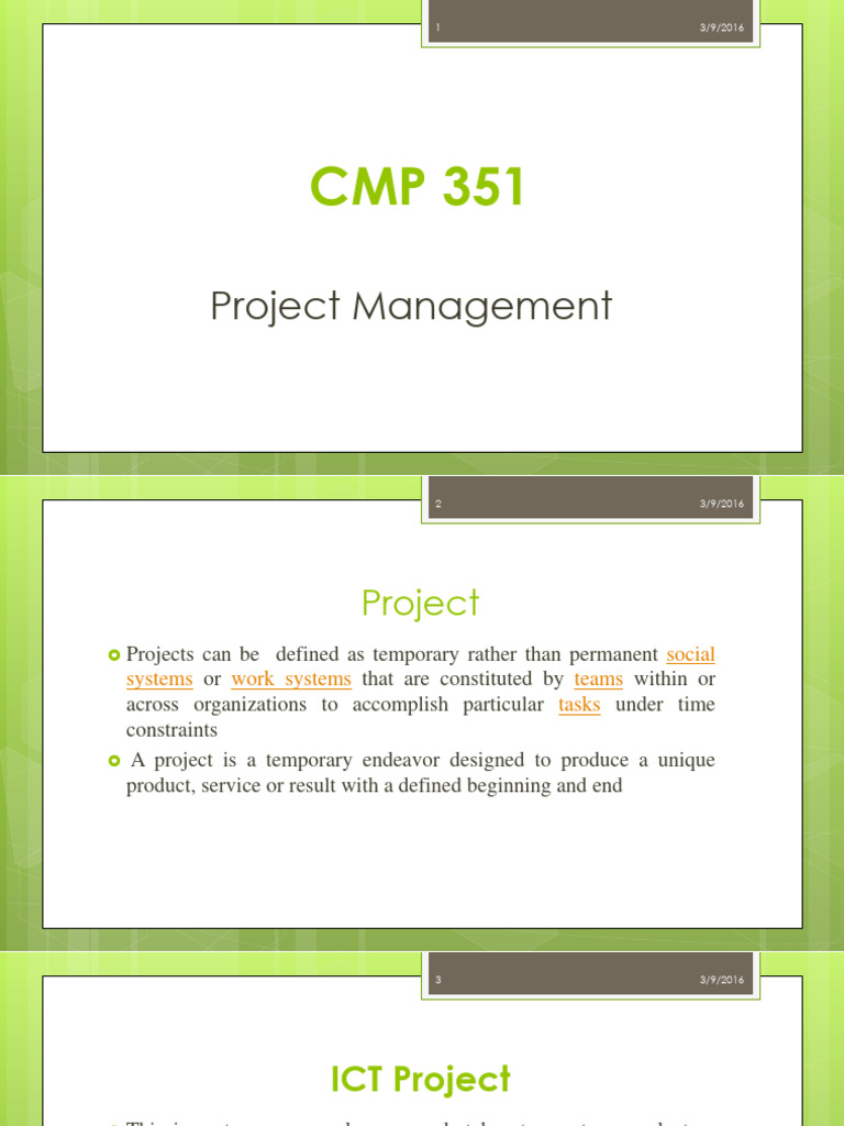 CMP Project Management Overview | PDF | Project Management | Business