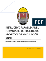 Instrucctivo Llenado Formulario Registro Proyectos 2023